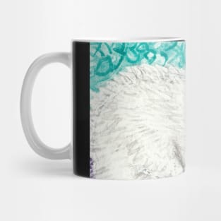 White cat watercolor painting Mug